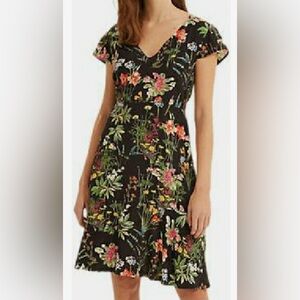 Gerard Darel Dae Black Floral Dress size Medium